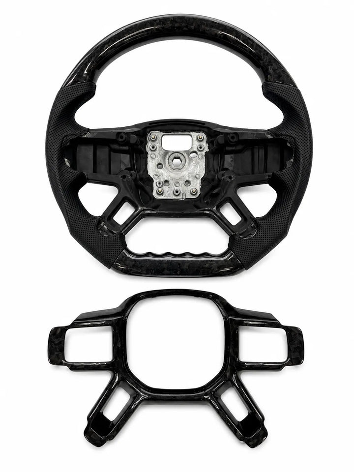 Steering Wheel Perforated Leather & Forged Carbon Fibre For Land Rover Defender L663 2020+