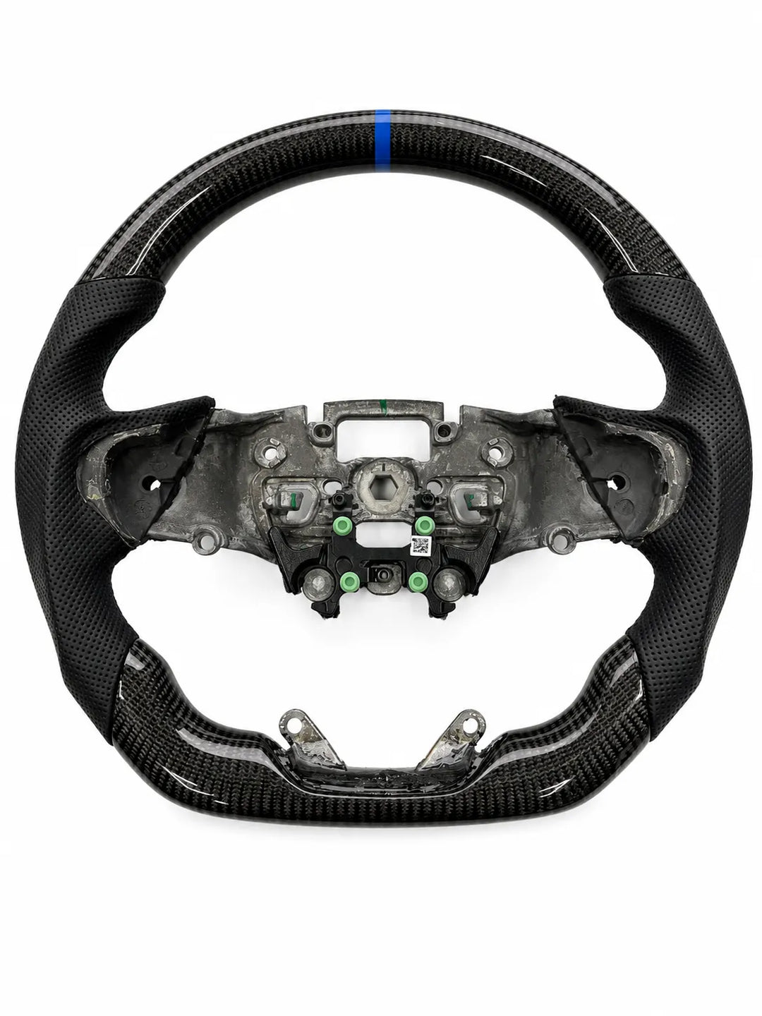 Steering Wheel Perforated Leather & Real Carbon Fibre For Ford Transit Custom 2024+