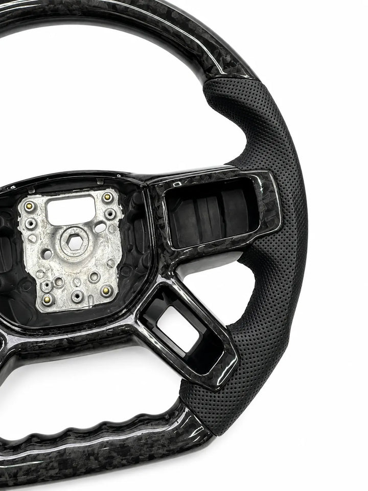 Steering Wheel Perforated Leather & Forged Carbon Fibre For Land Rover Defender L663 2020+