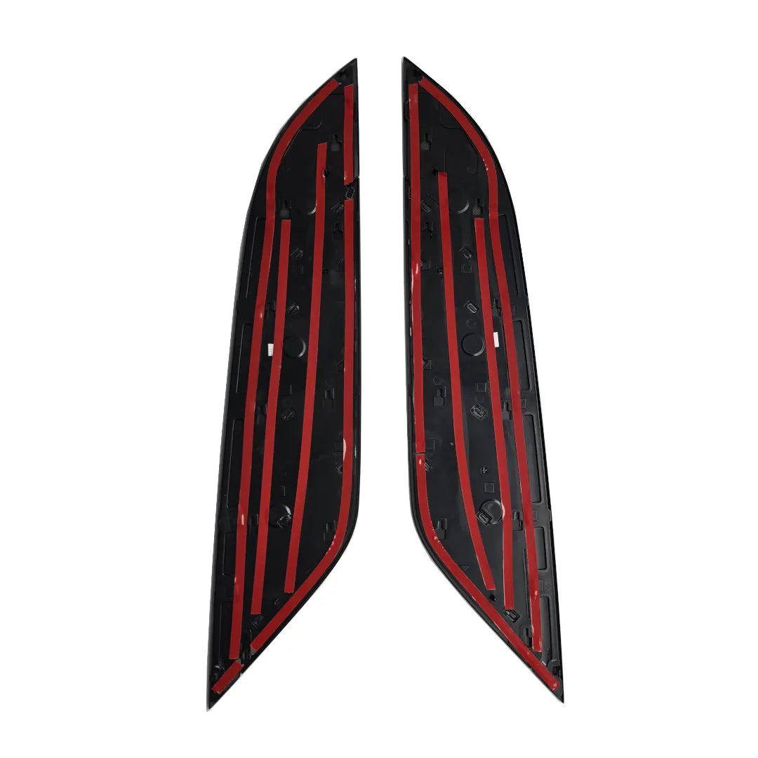 Reverse shot with 3M tape and Forged Carbon Fibre and Gloss Black Bonnet vent on a pure white background