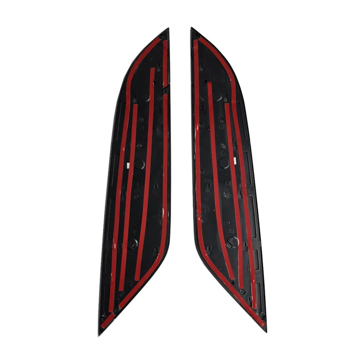 Reverse shot with 3M tape and Forged Carbon Fibre and Gloss Black Bonnet vent on a pure white background