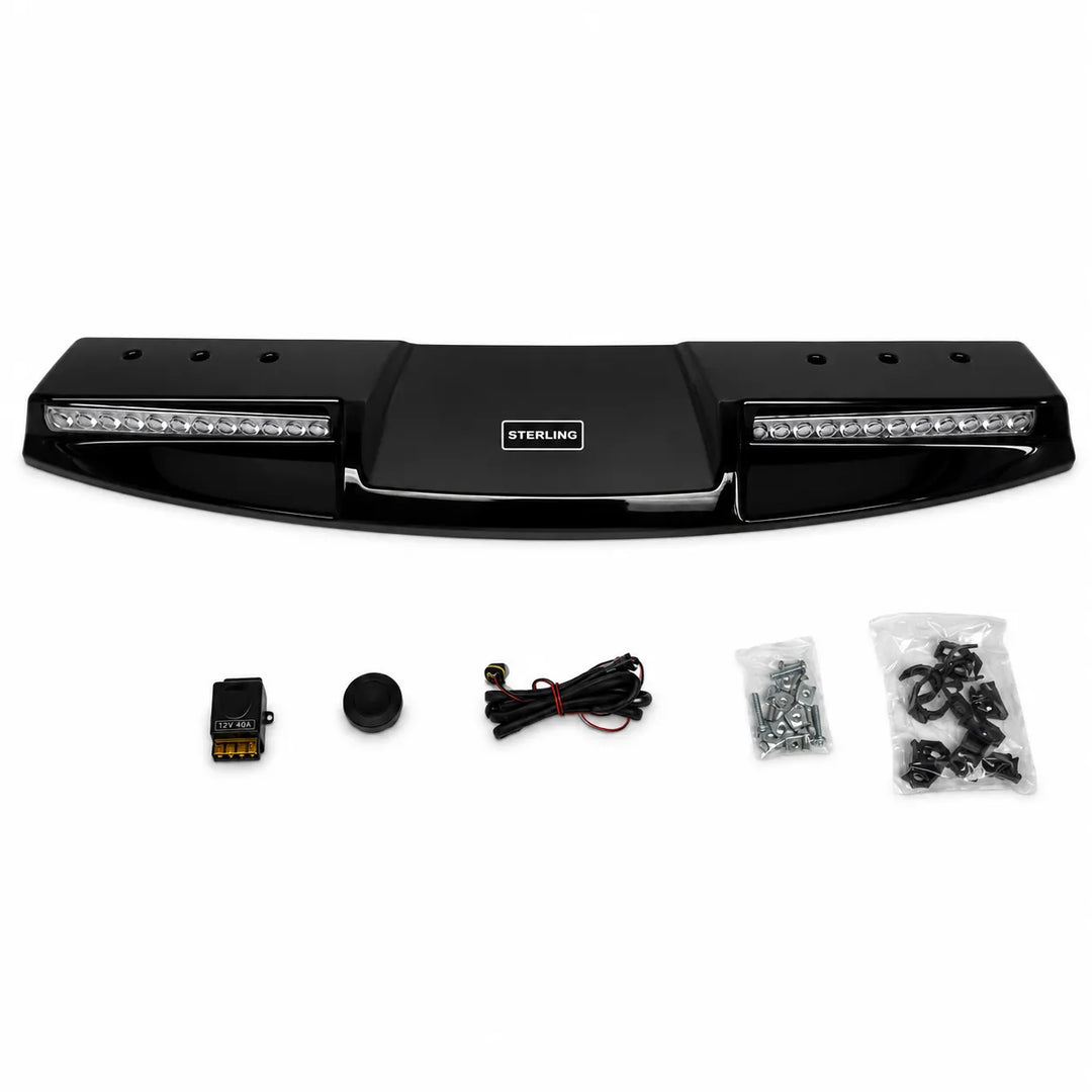 LED Roof Light 2 Pod Sterling Style For Land Rover Defender L663 2020+ - Gloss Black