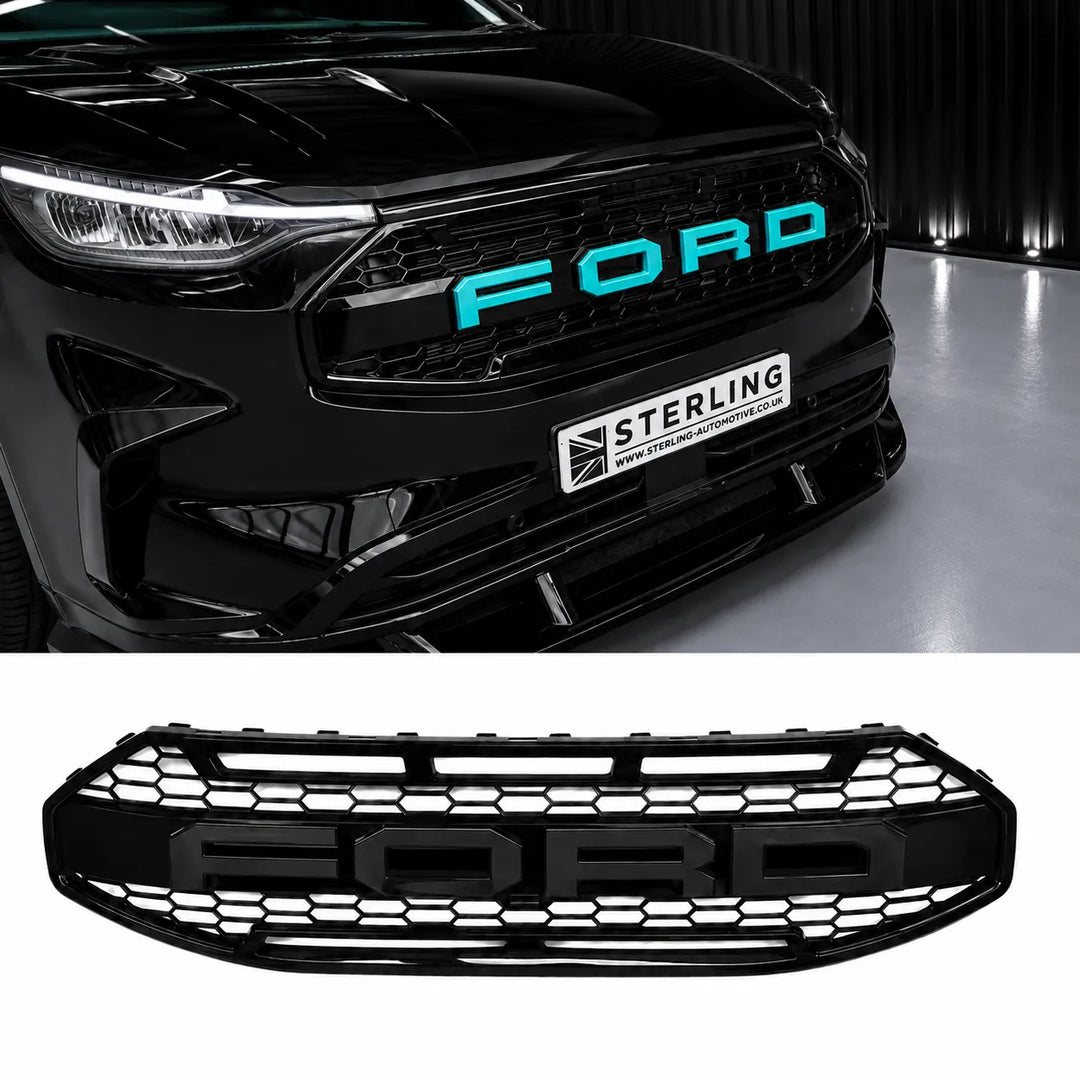 Front Raptor Style Grille For Ford Transit Custom 2024+ - Gloss Black (Custom Colour also Available)