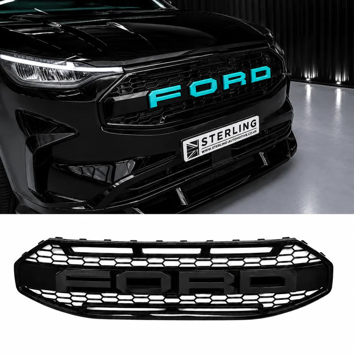 Front Raptor Style Grille For Ford Transit Custom 2024+ - Gloss Black (Custom Colour also Available)