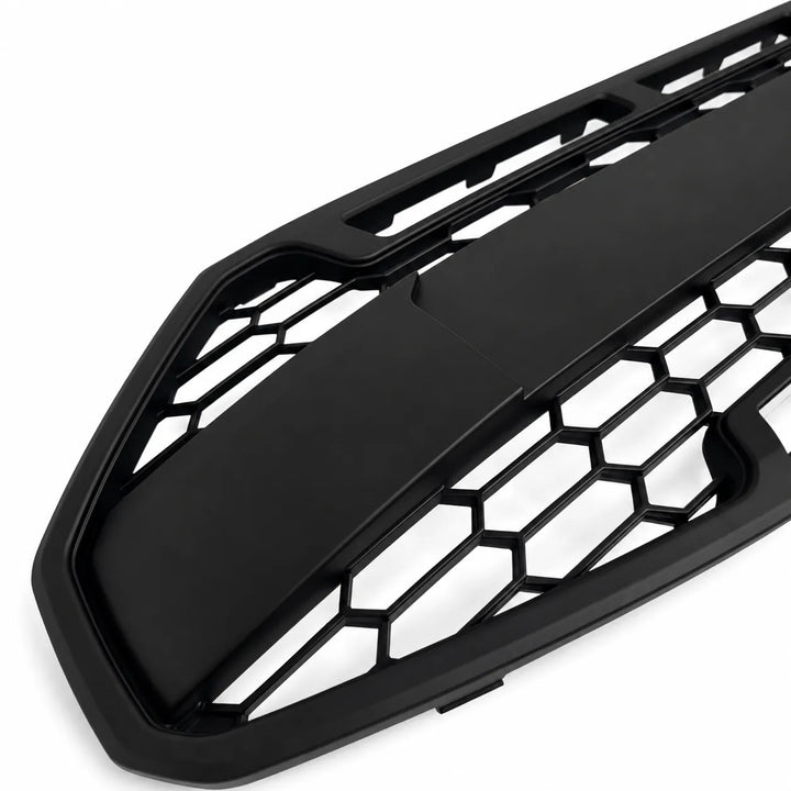 Black honeycomb car grille on a white background