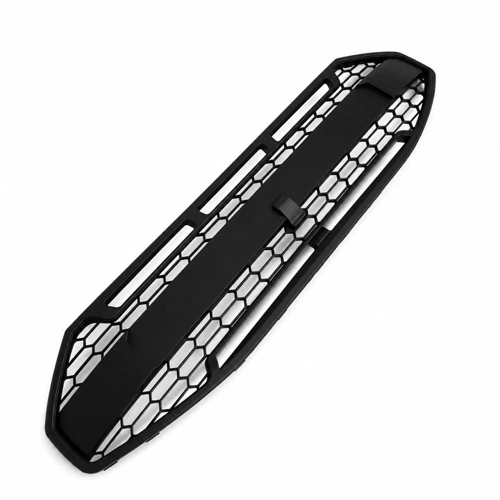Black honeycomb car grille shown diagonally on a white background
