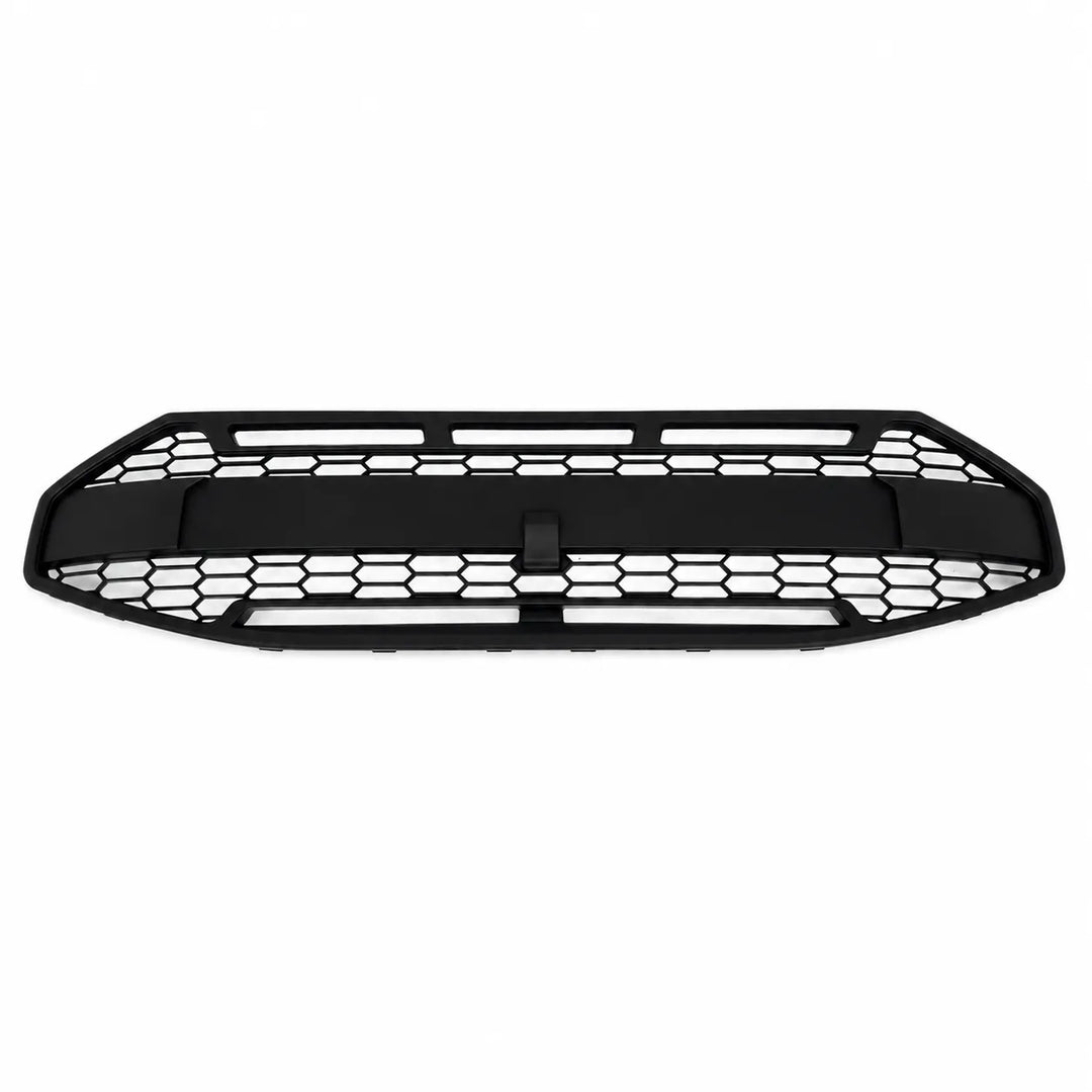 Black honeycomb car grille black bar without 'ford' lettering on a white background