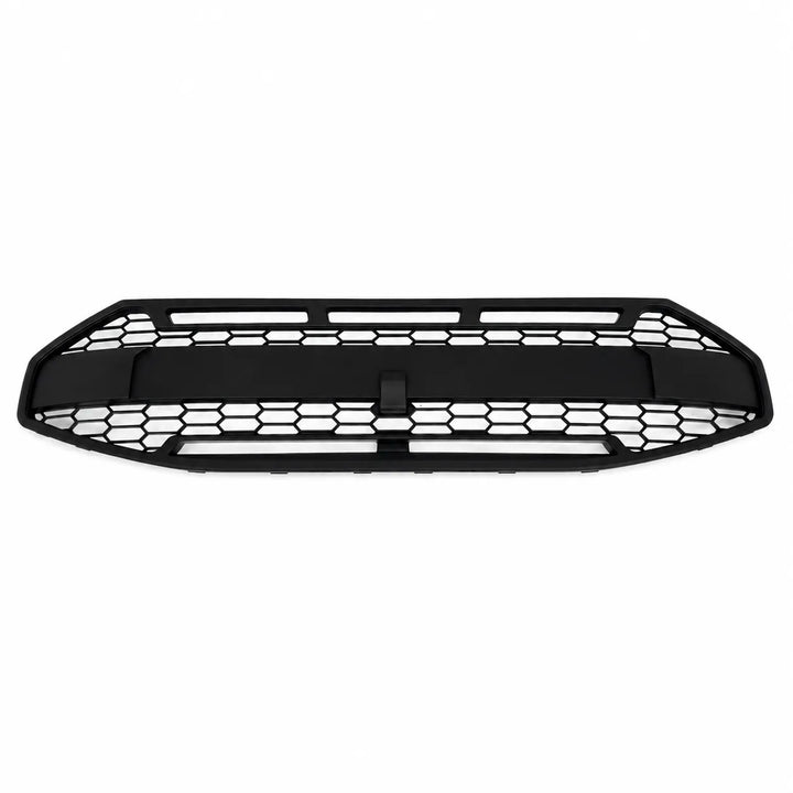 Black honeycomb car grille black bar without 'ford' lettering on a white background