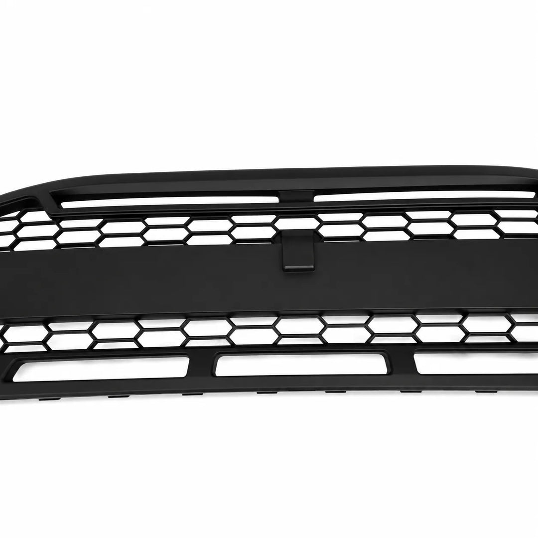Black honeycomb car grille on a white background