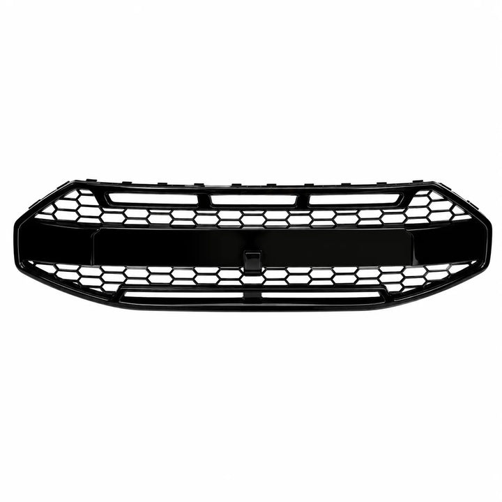 A black honeycomb front grille with a solid black horizontal bar in the center, shown against a plain white background.