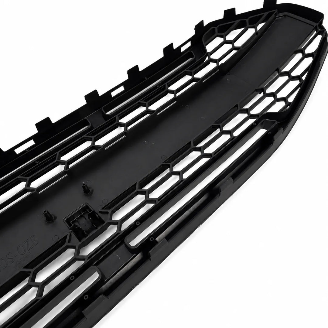 Black honeycomb car grille on a white background