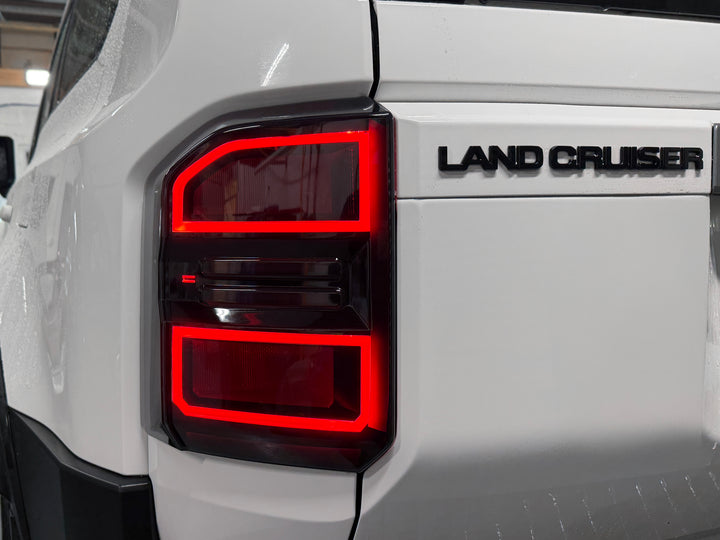 Dark Smoked Rear Tail Lights Cover Fits Land Cruiser LC250 2025+