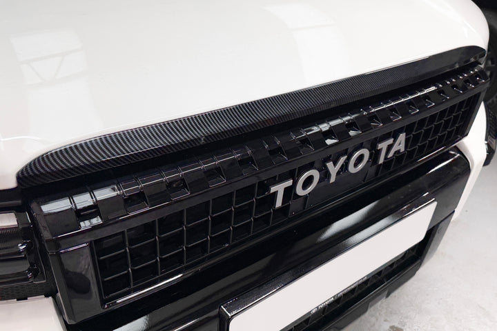 Front Bumper Guard Racing Grille Surround & Insect Screen in Gloss Black for Land Cruiser LC250 +