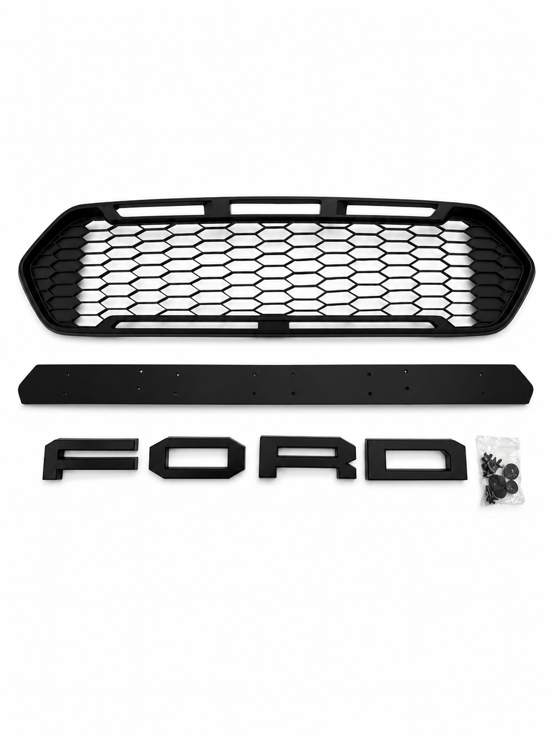 Front Raptor Style Grille For Ford Transit Custom 2018-2023 - Black
