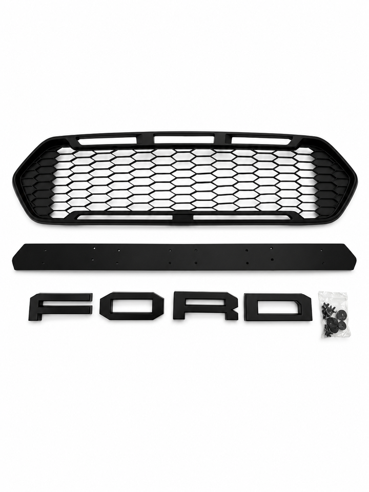 Front Raptor Style Grille For Ford Transit Custom 2018-2023 - Black