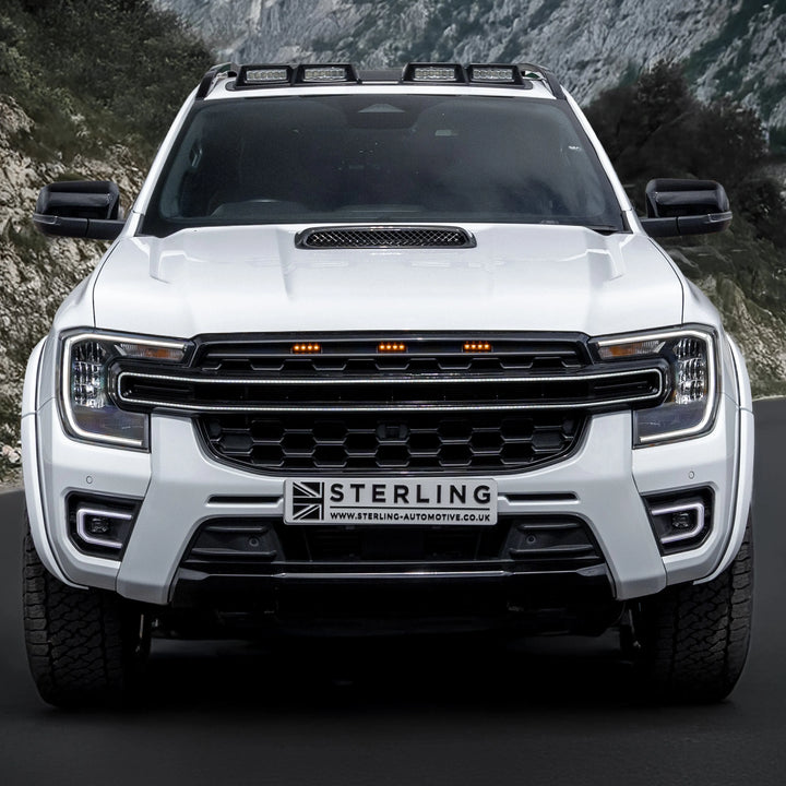 Front Dynamic LED Badgeless Grille For Ford Ranger T9 2023+ - Gloss Black