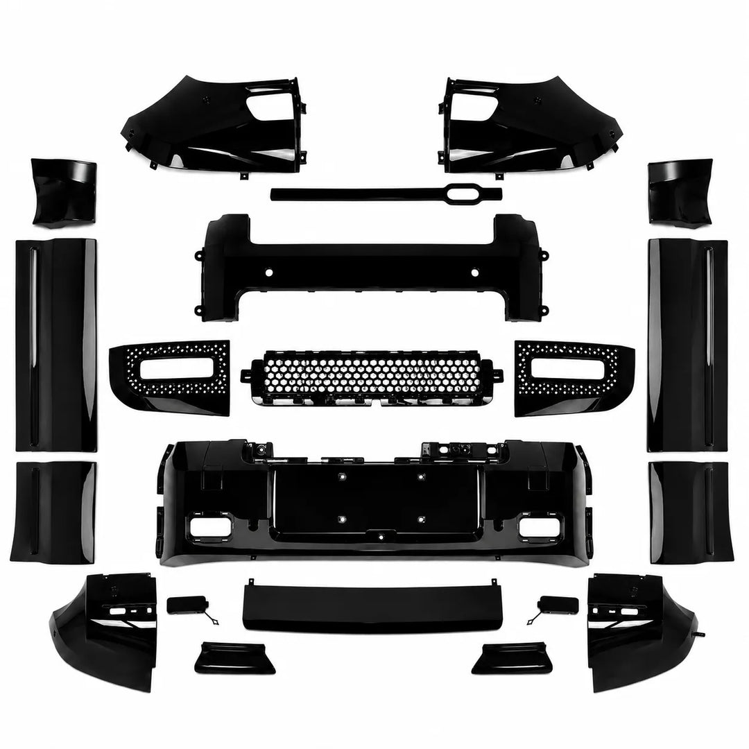 Front & Rear Black Pack Kit For Land Rover Defender 110 L663 2020+ - Gloss Black