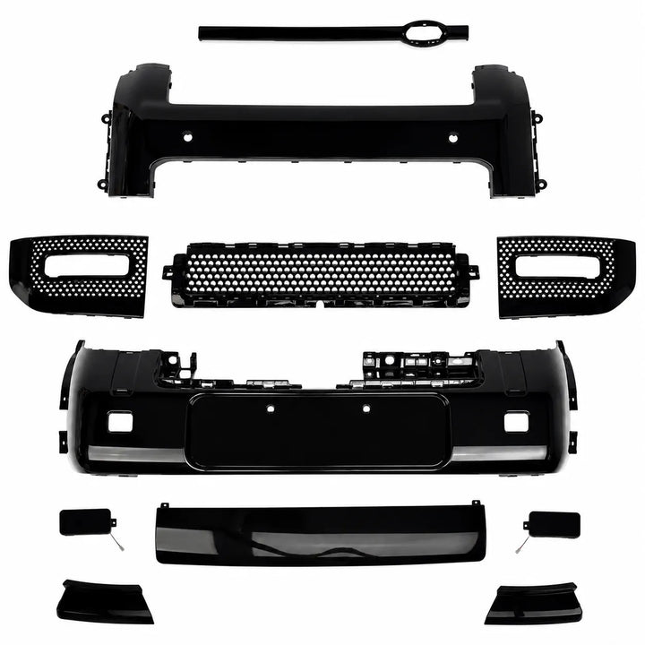 Front & Rear Black Bumper Kit For Land Rover Defender 90 / 110 L663 2020+ - Gloss Black