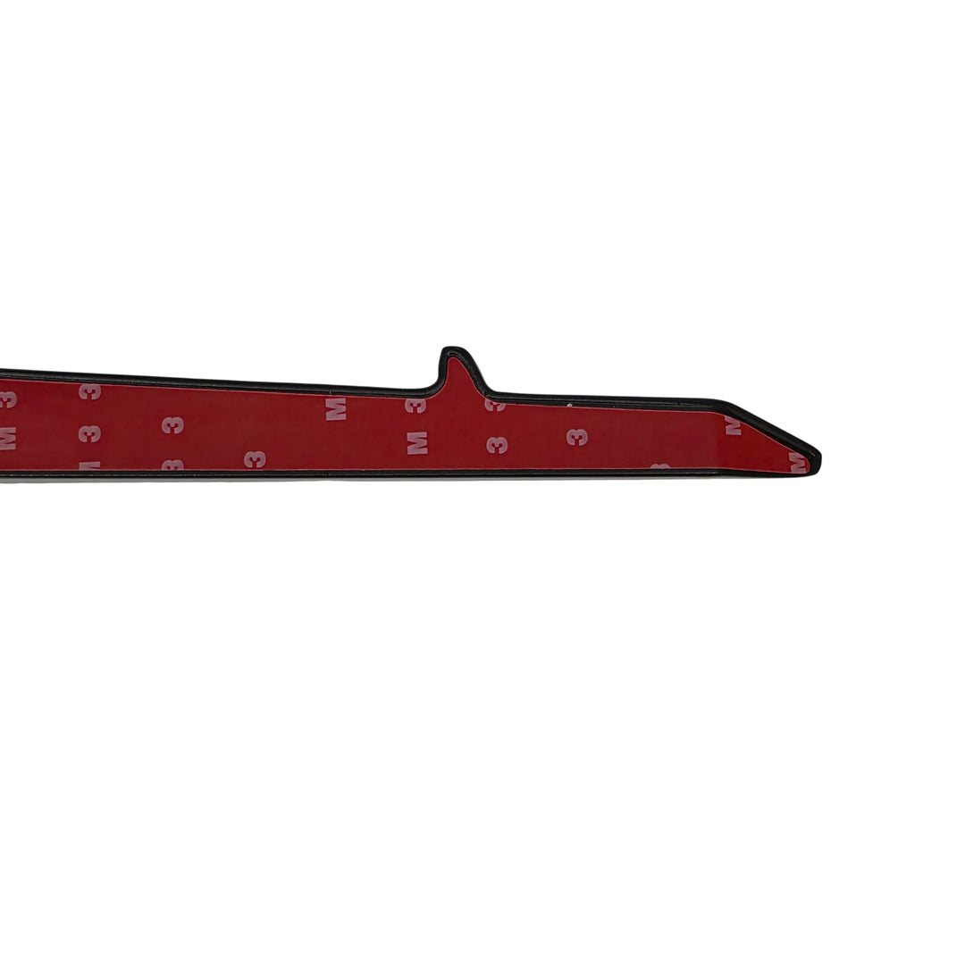 reverse shot of two notch front light fog surrounds with 3M tape on the winglets on a white background.