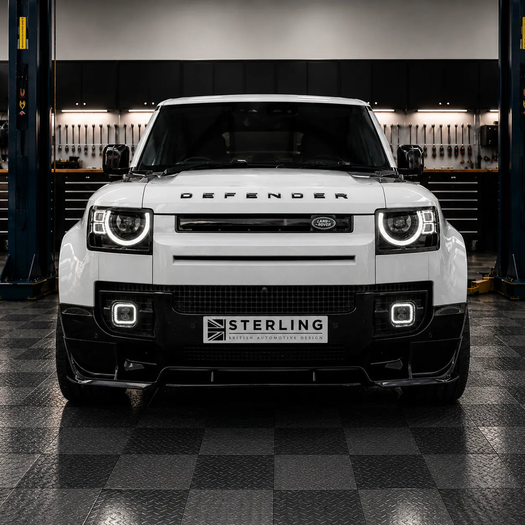 Front Fog Light Square Style For Land Rover Defender L663 2020+ - Gloss Black