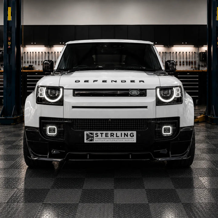 Front Fog Light Square Style For Land Rover Defender L663 2020+ - Gloss Black