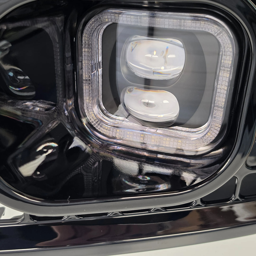 Front Fog Light Square Style For Land Rover Defender L663 2020+ - Gloss Black
