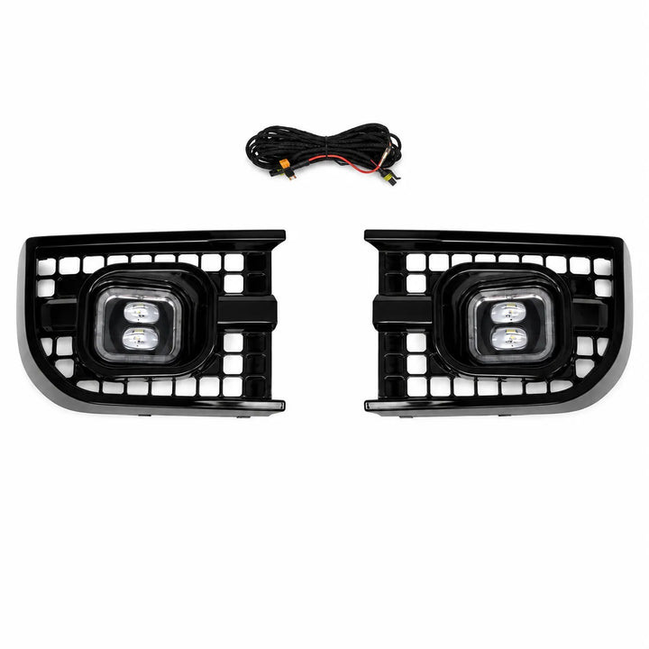 Front Fog Light Square Style For Land Rover Defender L663 2020+ - Gloss Black