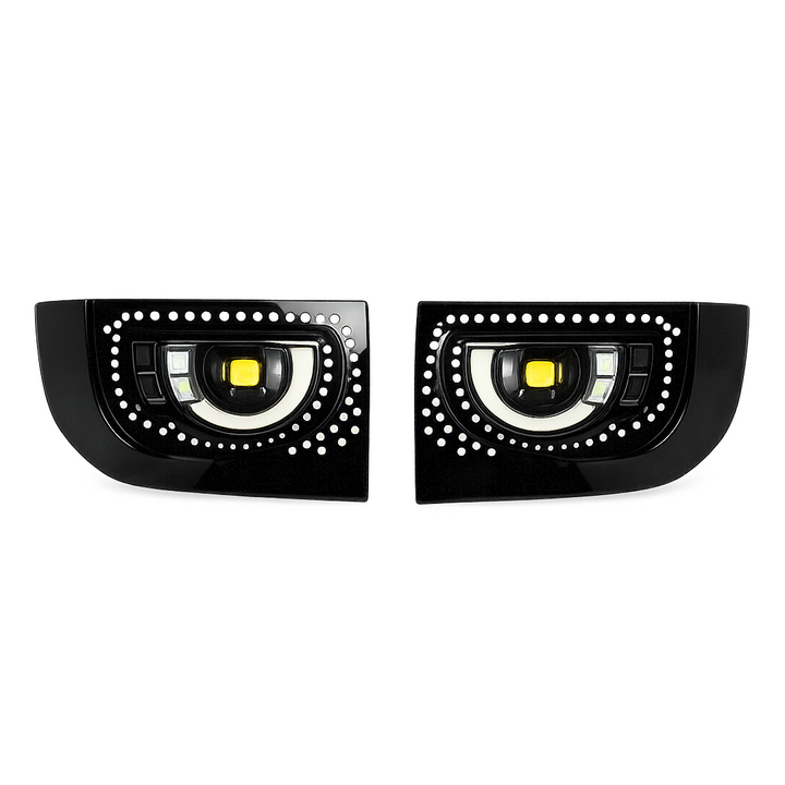LED 'Golden Eye' Fog Light For Land Rover Defender L663 2020+ - Gloss Black