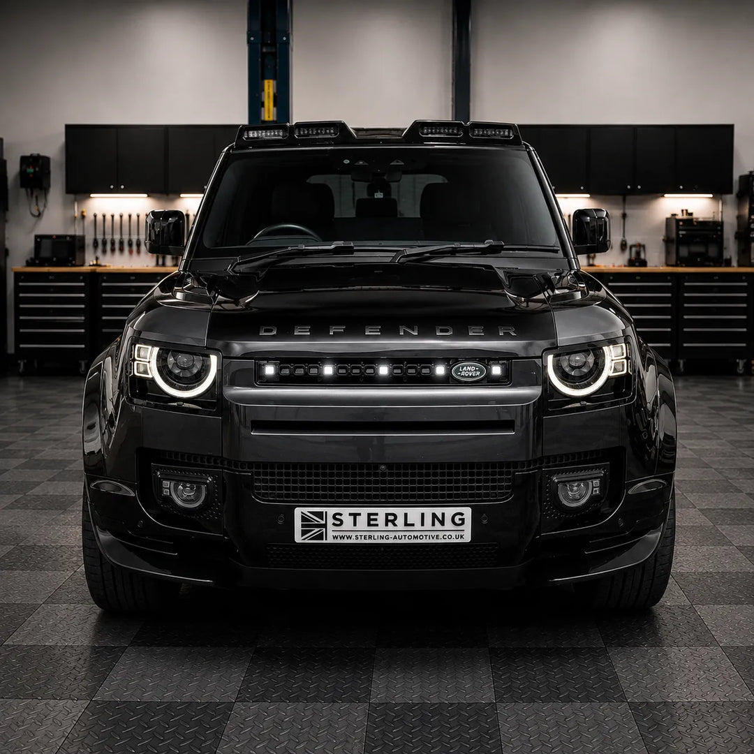 Front LED Grille For Land Rover Defender L663 2020+ - Gloss Black