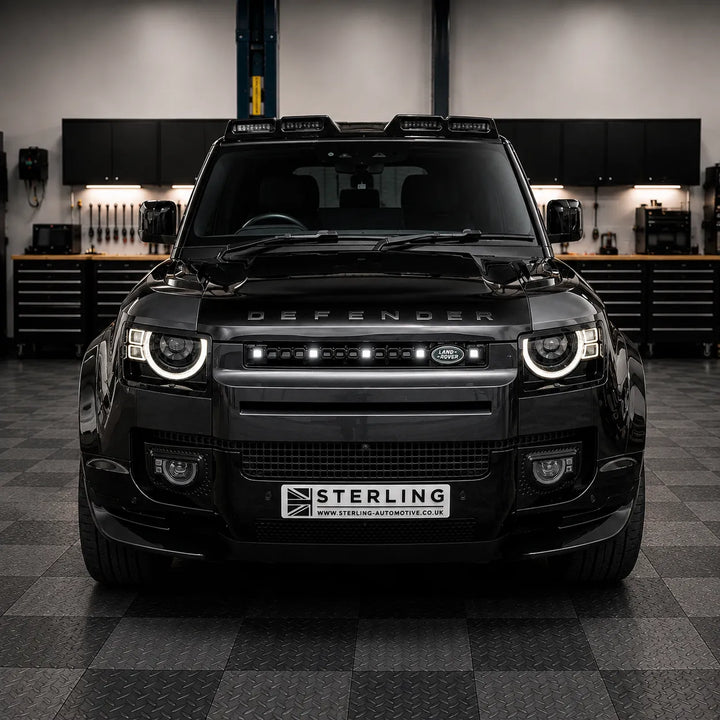 Front LED Grille For Land Rover Defender L663 2020+ - Gloss Black