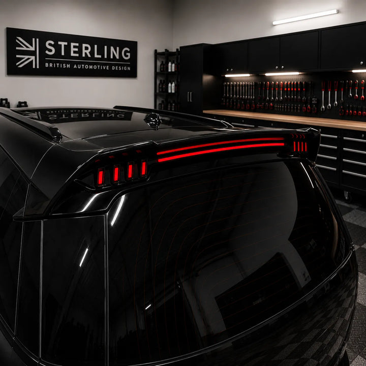 Rear Roof LED Spoiler (V2) For Land Rover Defender L663 2020+ - Gloss Black