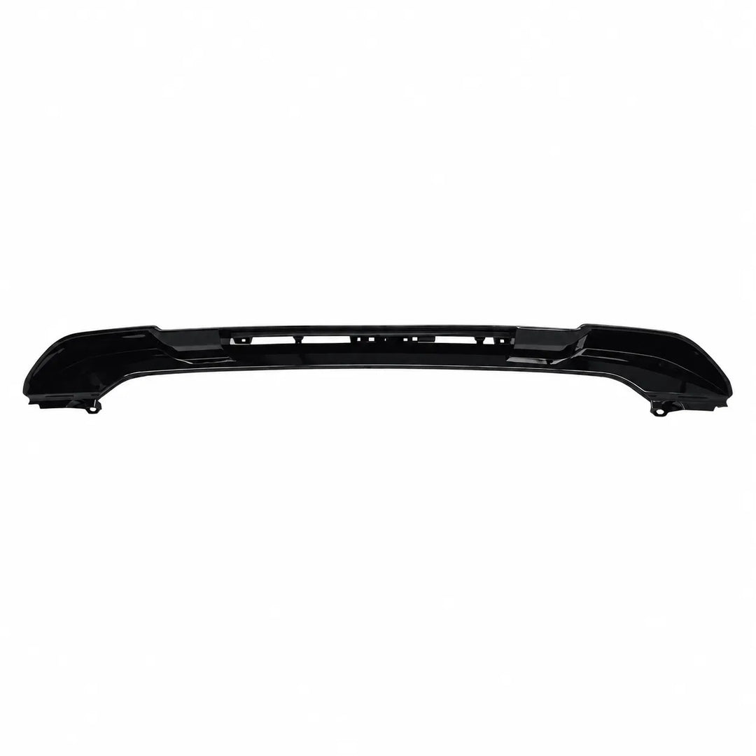 Glossy Black Spoiler with Brake Light Cut Out aggressive styling rear roof lip shown on a white background