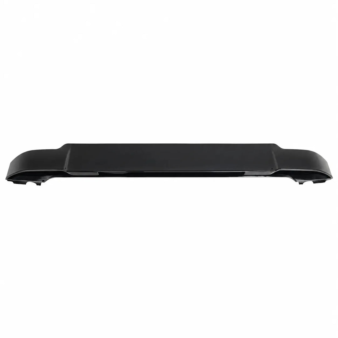 Glossy Black Spoiler with Brake Light Cut Out aggressive styling rear roof lip shown on a white background