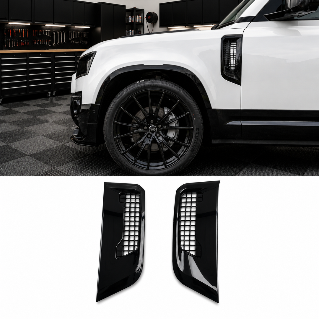 Side Vents Smooth Style For Land Rover Defender L663 2020+ - Gloss Black