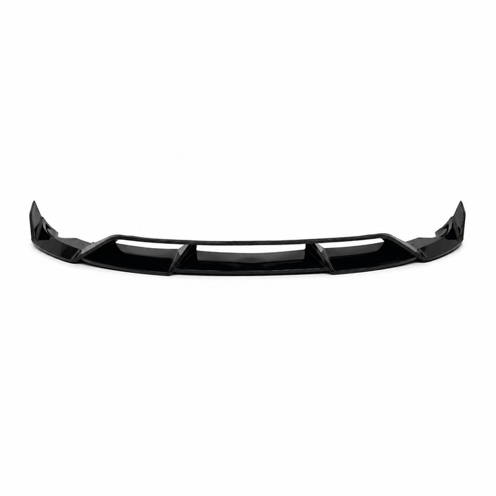Front Lower Splitter bumper extension lip gloss black 3 piece plastic glossy finish for a tesla model 3 facelift