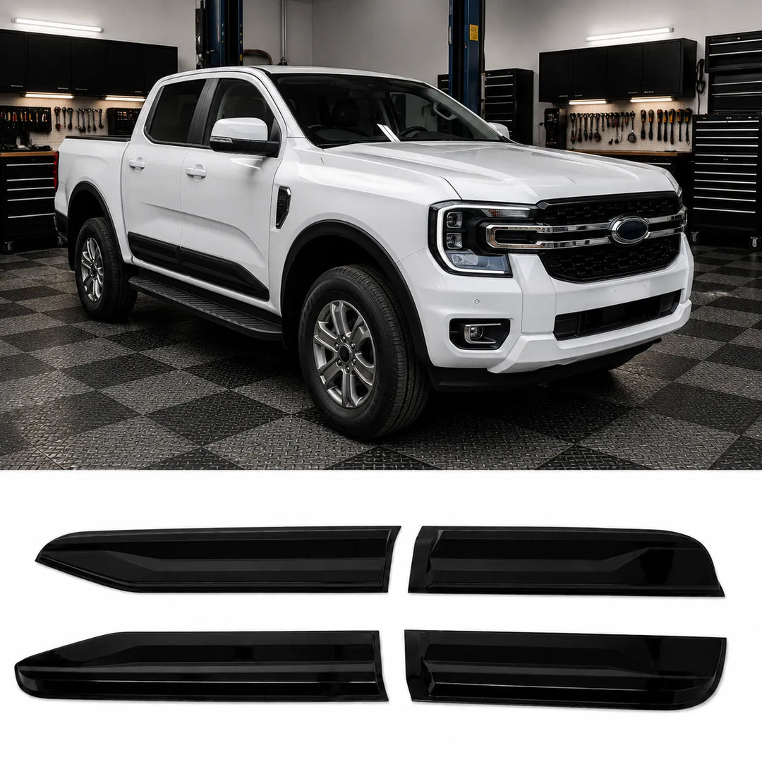 Door Cladding Trim For Ford Ranger T9 2023+ - Gloss Black