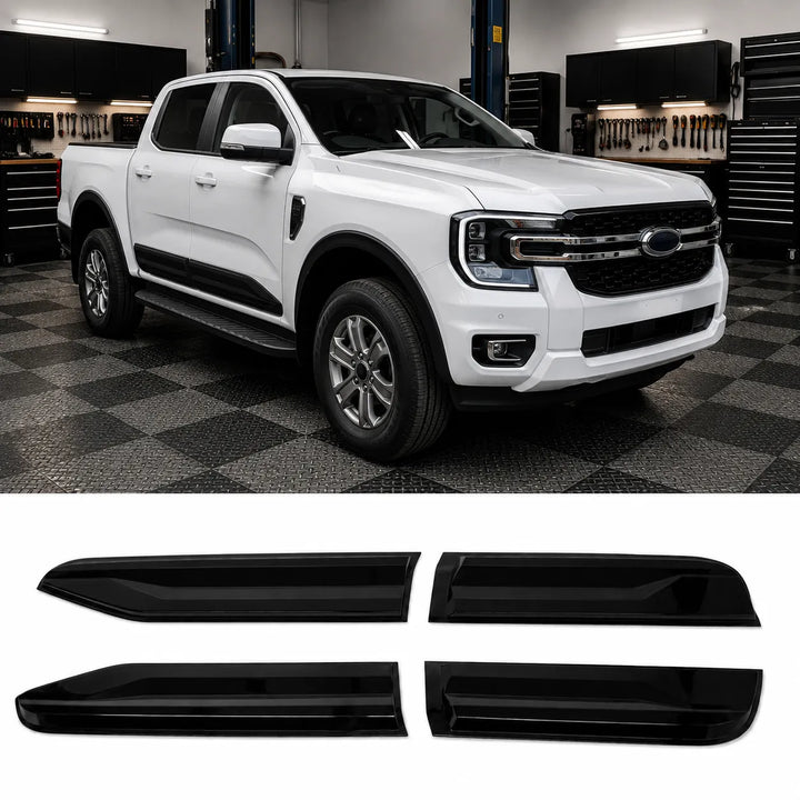 Door Cladding Trim For Ford Ranger T9 2023+ - Gloss Black