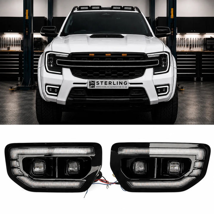 LED Fog Light For Ford Ranger T9 2023+ - Gloss Black