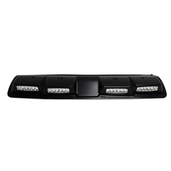 black 4 led light pod, compatible with ford ranger t9, lights secured with 4x screws displayed on a White background 