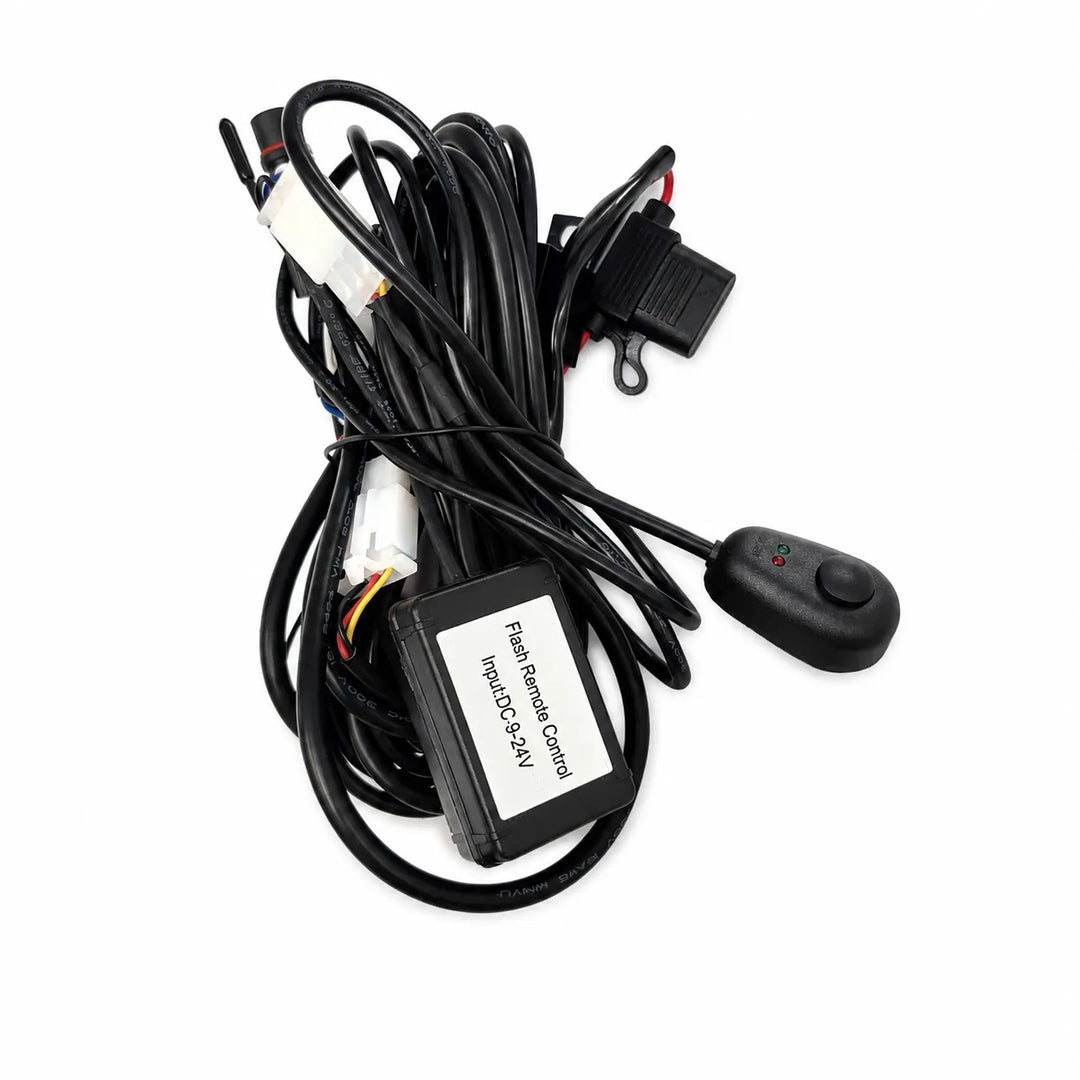 Car remote control kit with cables on a white background