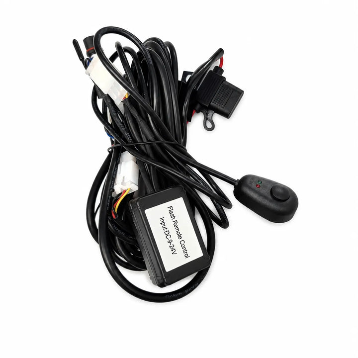 Car remote control kit with cables on a white background
