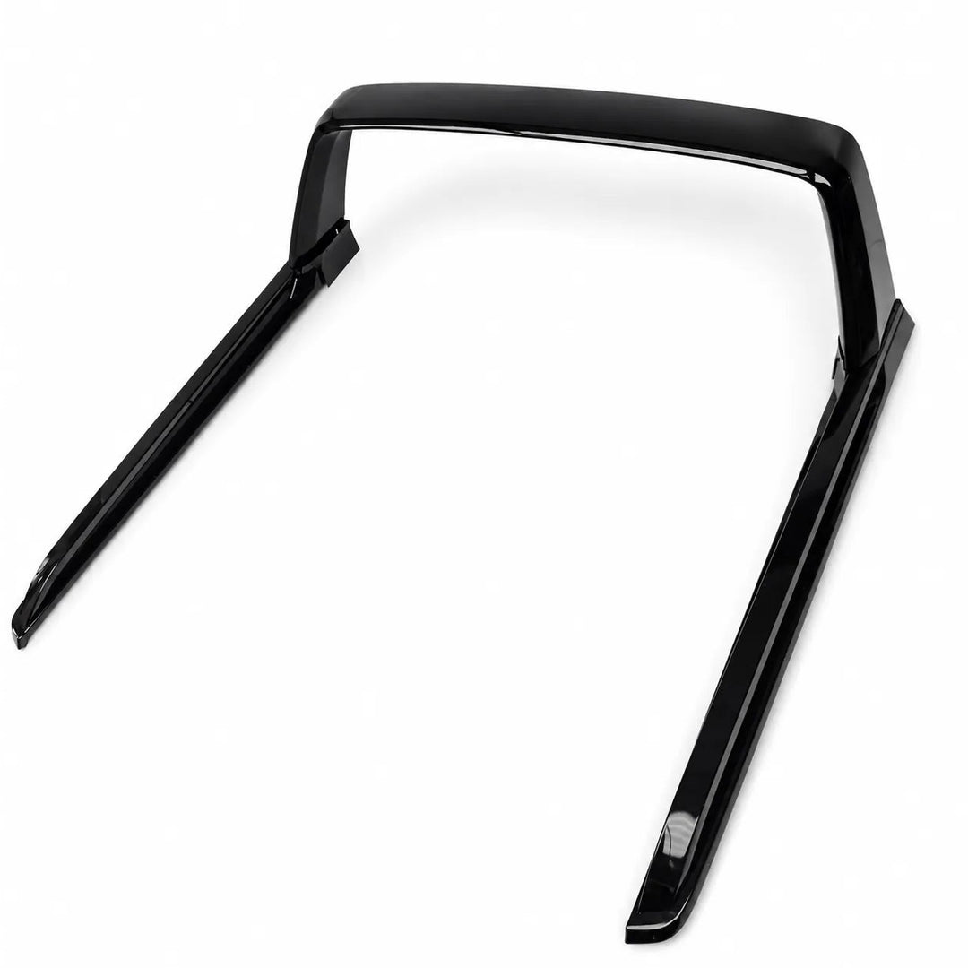 A glossy black roll bar plastic replacement part, Metal Bed frame Bars component, shown on a clean white background.