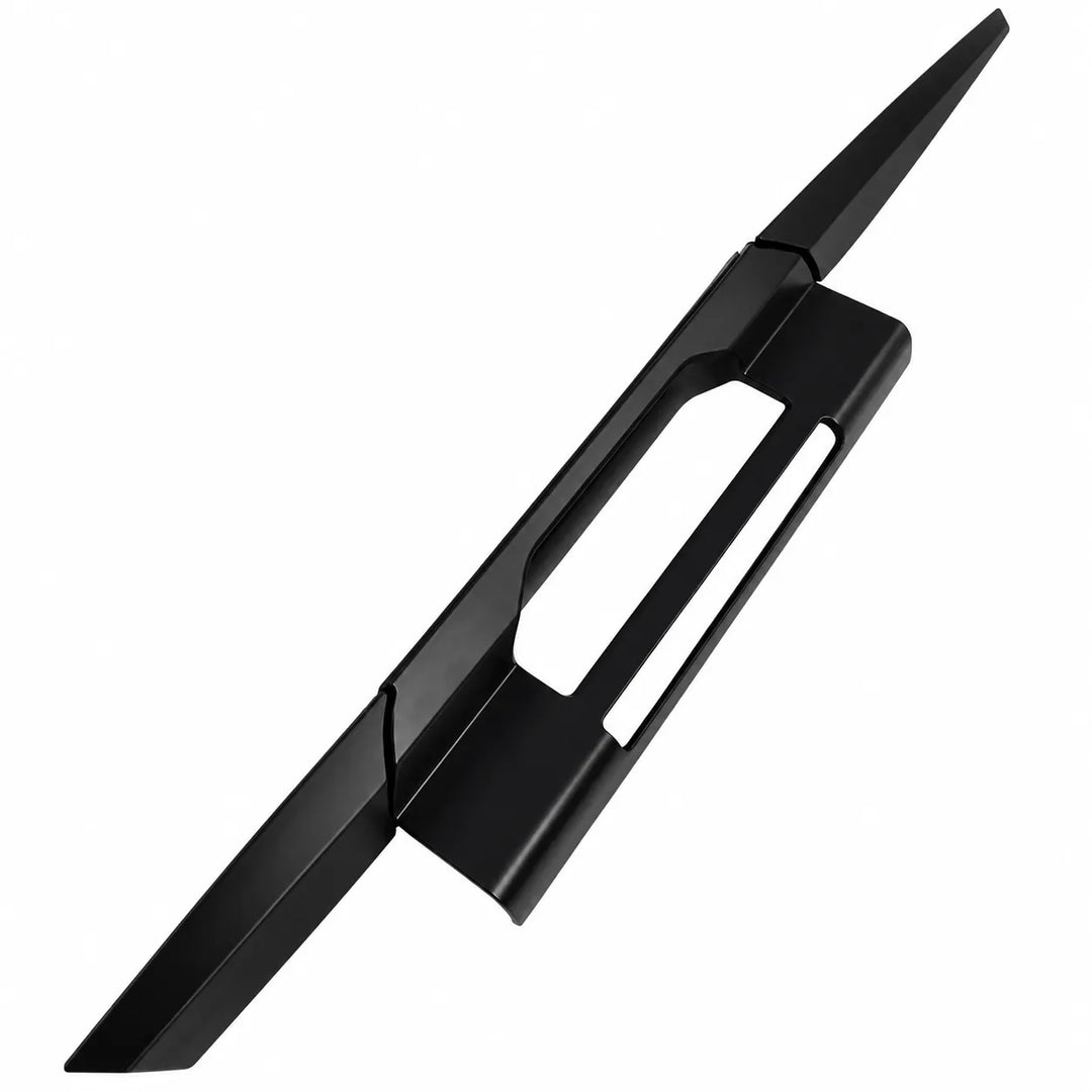 A black ABS Plastic mounting bracket or clip with a hollow center cutout, shown diagonally on a plain white background.