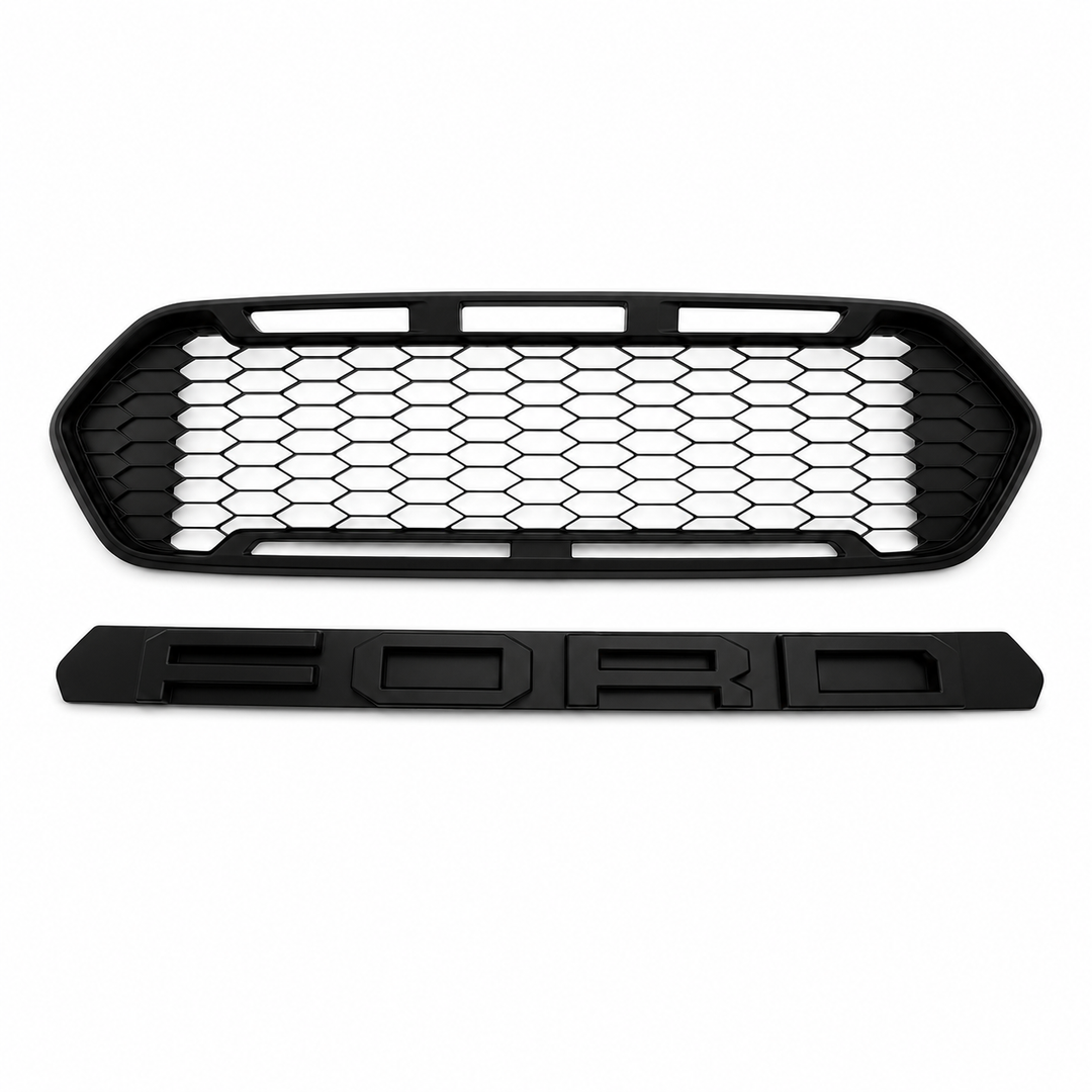 Front Raptor Style Grille For Ford Transit Custom 2018-2023 - Black