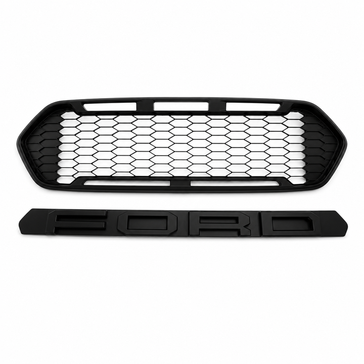 Front Raptor Style Grille For Ford Transit Custom 2018-2023 - Black